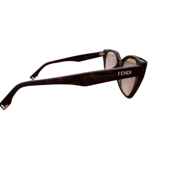 FENDI Way FE50001l 052 Havana Color Geometric Frame with Prescription Lens - Picture 3 of 16